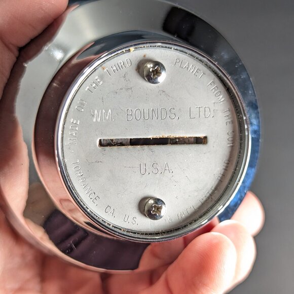 William Bounds Vintage Nut Twister, Chrome Nutmeg Spice Grinder, in Original Box - Picture 5 of 12